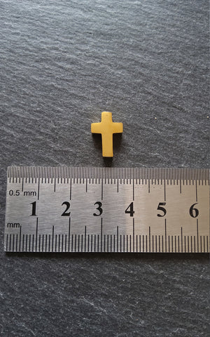 1 or 5 Gold Stainless Steel Square Cross Beads 15x10mm. Hole 1.8mm - ContentedCatz
