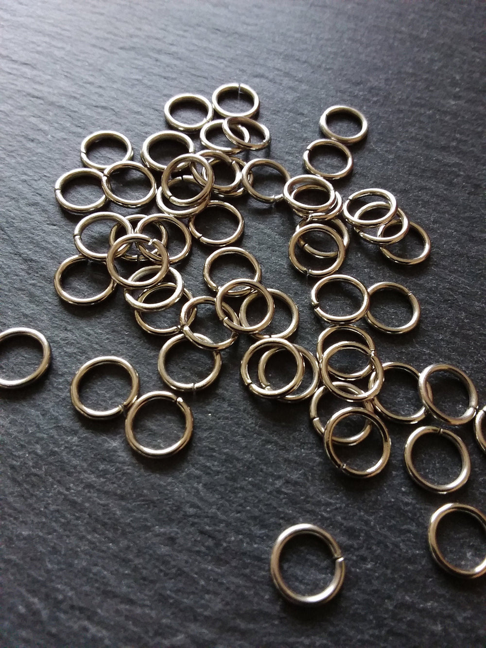 100, 300 or 1200 Strong Jump Rings Silver Tone 9mm Diameter 1.2mm Thick