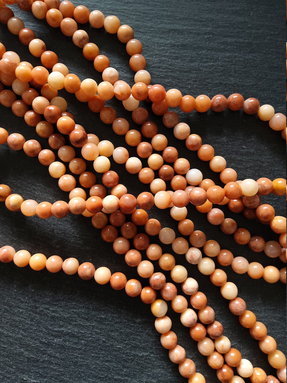 8mm to 8.5 Natural Dark Pink Aventurine Round Beads Undyed Full 15 Inch Strand (DPA8-4) - ContentedCatz