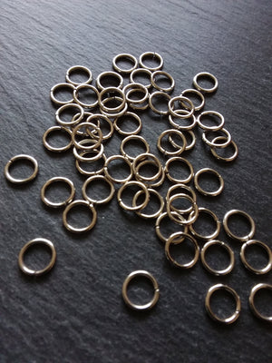 100, 300 or 1200 Strong Jump Rings Silver Tone 9mm Diameter 1.2mm Thick