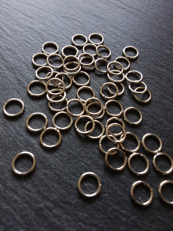100, 300 or 1200 Strong Jump Rings Silver Tone 9mm Diameter 1.2mm Thick