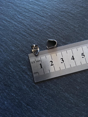 10 or 50 Stainless Steel Pinch Bails for Pendants 9.5x7x6.5mm - ContentedCatz