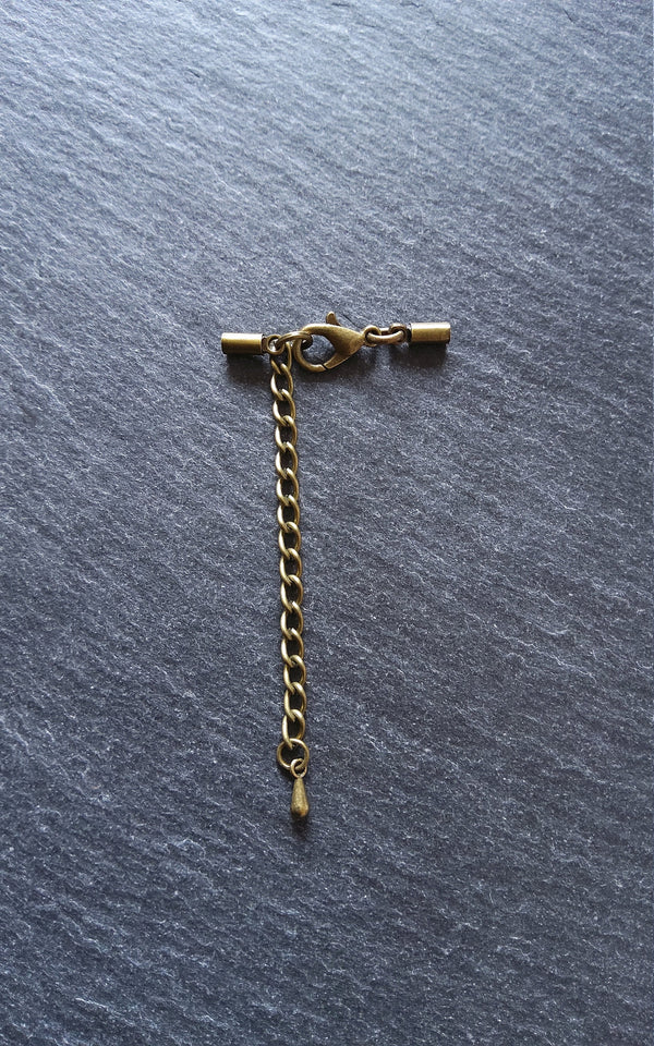 Antique Bronze End Cap Sets for 1.5mm Cord (2mm end caps)