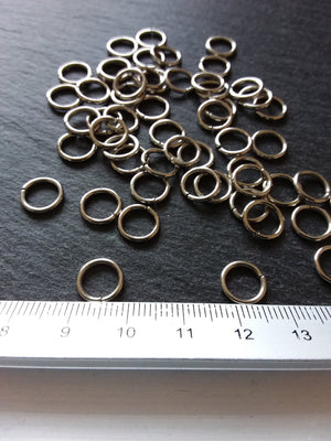 100, 300 or 1200 Strong Jump Rings Silver Tone 9mm Diameter 1.2mm Thick