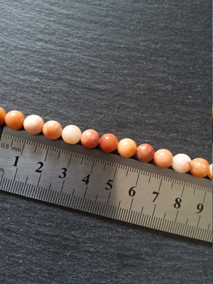 8mm to 8.5 Natural Dark Pink Aventurine Round Beads Undyed Full 15 Inch Strand (DPA8-4) - ContentedCatz