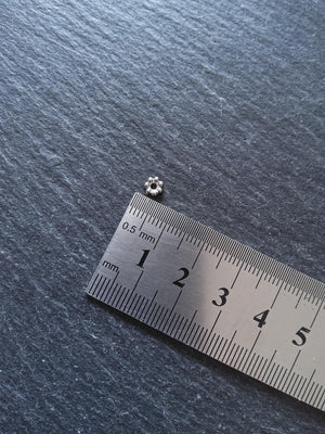 10 or 50 Stainless Steel 5mm Daisy Spacer Beads 5x1.2mm Hole: 1.5mm - ContentedCatz