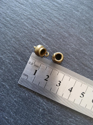 6 or 30 Cauldron Charms Antique Bronze Tone Alloy 12x8x8.6mm