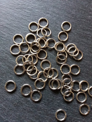 100, 300 or 1200 Strong Jump Rings Silver Tone 9mm Diameter 1.2mm Thick