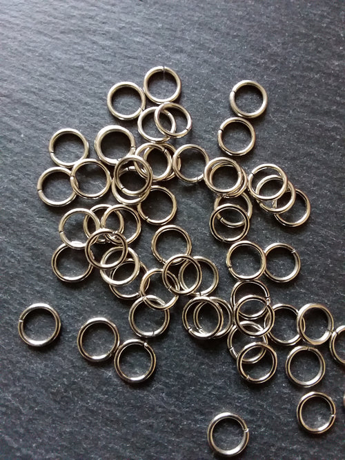 100, 300 or 1200 Strong Jump Rings Silver Tone 9mm Diameter 1.2mm Thick