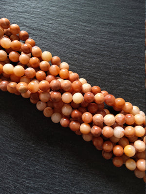 8mm to 8.5 Natural Dark Pink Aventurine Round Beads Undyed Full 15 Inch Strand (DPA8-4) - ContentedCatz