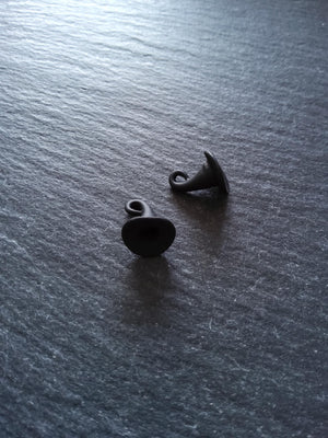 6 or 30 Matt Back Alloy Witches Hat Charms 12x11mm
