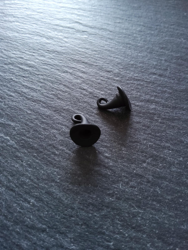 6 or 30 Matt Back Alloy Witches Hat Charms 12x11mm