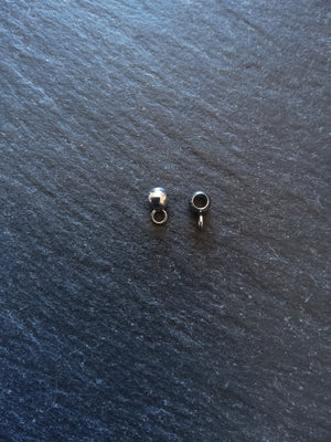 10 or 50 Stainless Steel 4mm Bail Beads 4x3.2x7mm Hole: 2mm