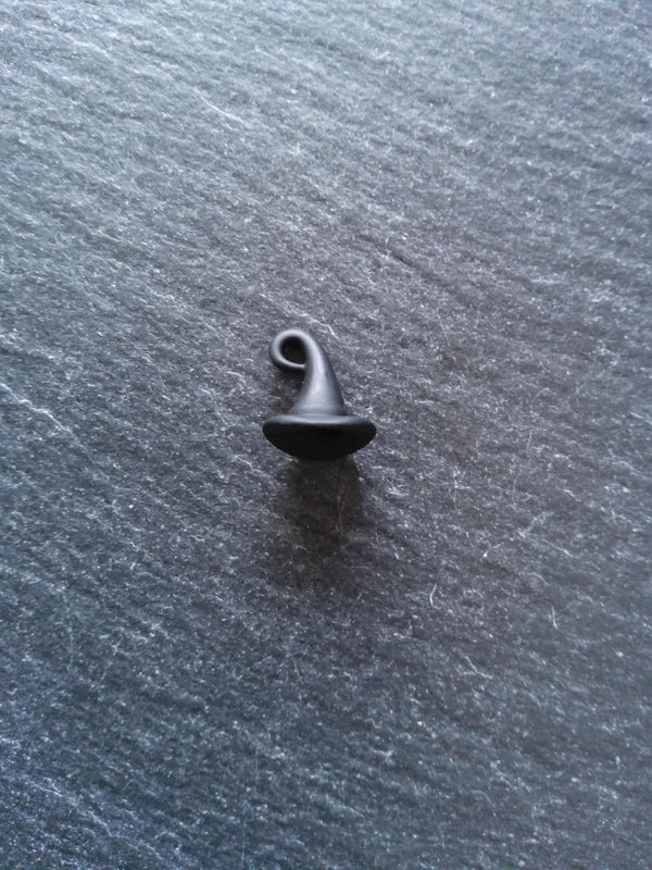 6 or 30 Matt Back Alloy Witches Hat Charms 12x11mm