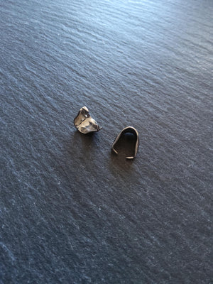 10 or 50 Stainless Steel Pinch Bails for Pendants 9.5x7x6.5mm - ContentedCatz