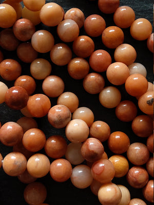 8mm to 8.5 Natural Dark Pink Aventurine Round Beads Undyed Full 15 Inch Strand (DPA8-4) - ContentedCatz