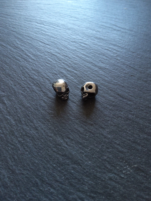 1 or 5 Stainless Steel Skull Beads 11x8x10mm Hole: 2.5mm
