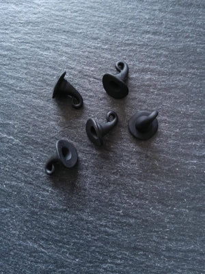 6 or 30 Matt Back Alloy Witches Hat Charms 12x11mm