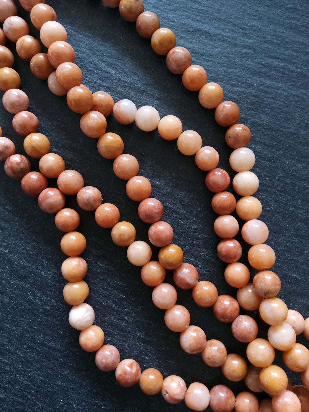 8.3mm Natural Dark Pink Aventurine Round Beads Undyed Full 15 Inch Strand (DPA8-4) - ContentedCatz
