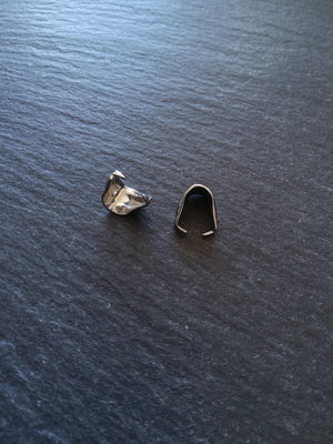 10 or 50 Stainless Steel Pinch Bails for Pendants 9.5x7x6.5mm - ContentedCatz