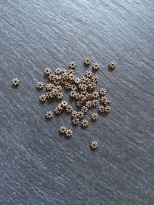 100 or 500 Antique Bronze Tone 4mm Daisy Spacer Beads 4x1.5mm - ContentedCatz