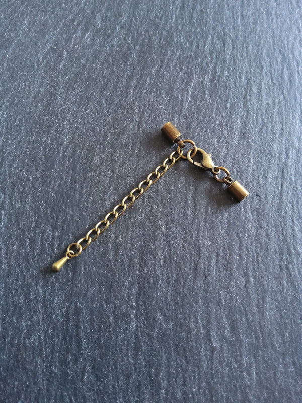 Antique Bronze End Cap Sets for 3mm Cord (3.5mm end caps)