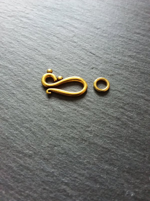 10 or 50 Sets Hook and Eye Clasps Antique Gold Tone 21x12mm Nickel FREE
