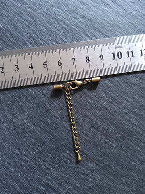 Antique Bronze End Cap Sets for 3mm Cord (3.5mm end caps)