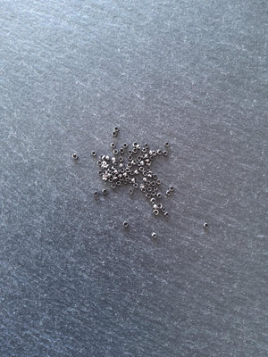 Approx. 500 (7g) pack of 2mm Gunmetal Tone Brass Crimp Beads Hole: 1mm