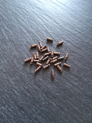 100 or 500 Antique Copper Tone End Caps for 1mm Cord Necklaces (1.5mm end caps) 6x2mm Hole: 0.9mm