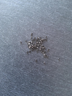 Approx. 500 (7g) pack of 2mm Gunmetal Tone Brass Crimp Beads Hole: 1mm
