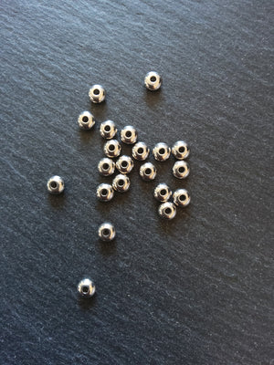 10 or 50 Stainless Steel 6mm Solid Round Flying Saucer Spacer Beads 6x3mm with 2mm Hole