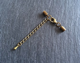 Antique Bronze End Cap Sets for 3mm Cord (3.5mm end caps)