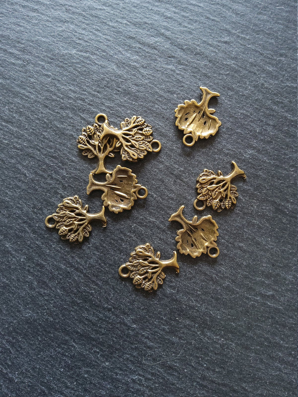 10 or 50 Tree Charms Antique Bronze Tone Alloy 21x17mm