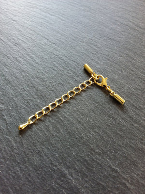 Gold Plated End Cap Sets for 2mm Round Cord (2.5mm caps)
