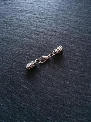 Antique Silver Patterned End Cap Sets for 4mm Cord (4.5mm Caps)