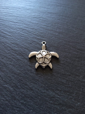 1 or 5 Stainless Steel Turtle Pendants Antique Silver Colour 26x24mm