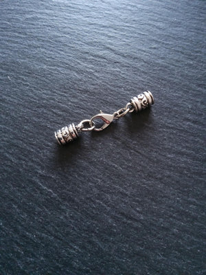 Antique Silver Patterned End Cap Sets for 4mm Cord (4.5mm Caps)