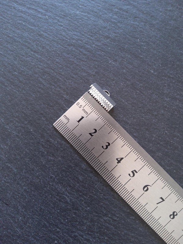 16mm (5/8") Wide Ribbon Crimp Ends 20x7.5mm Findings Crimps in Gold, Silver, Antique Silver, Gunmetal or Antique Bronze