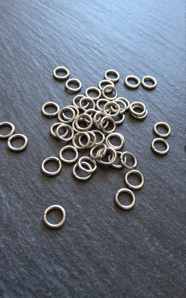 100 or 500 Stainless Steel 7mm Jump Rings Strong 1.2mm (17 gauge) Inner Diameter: 3.6mm