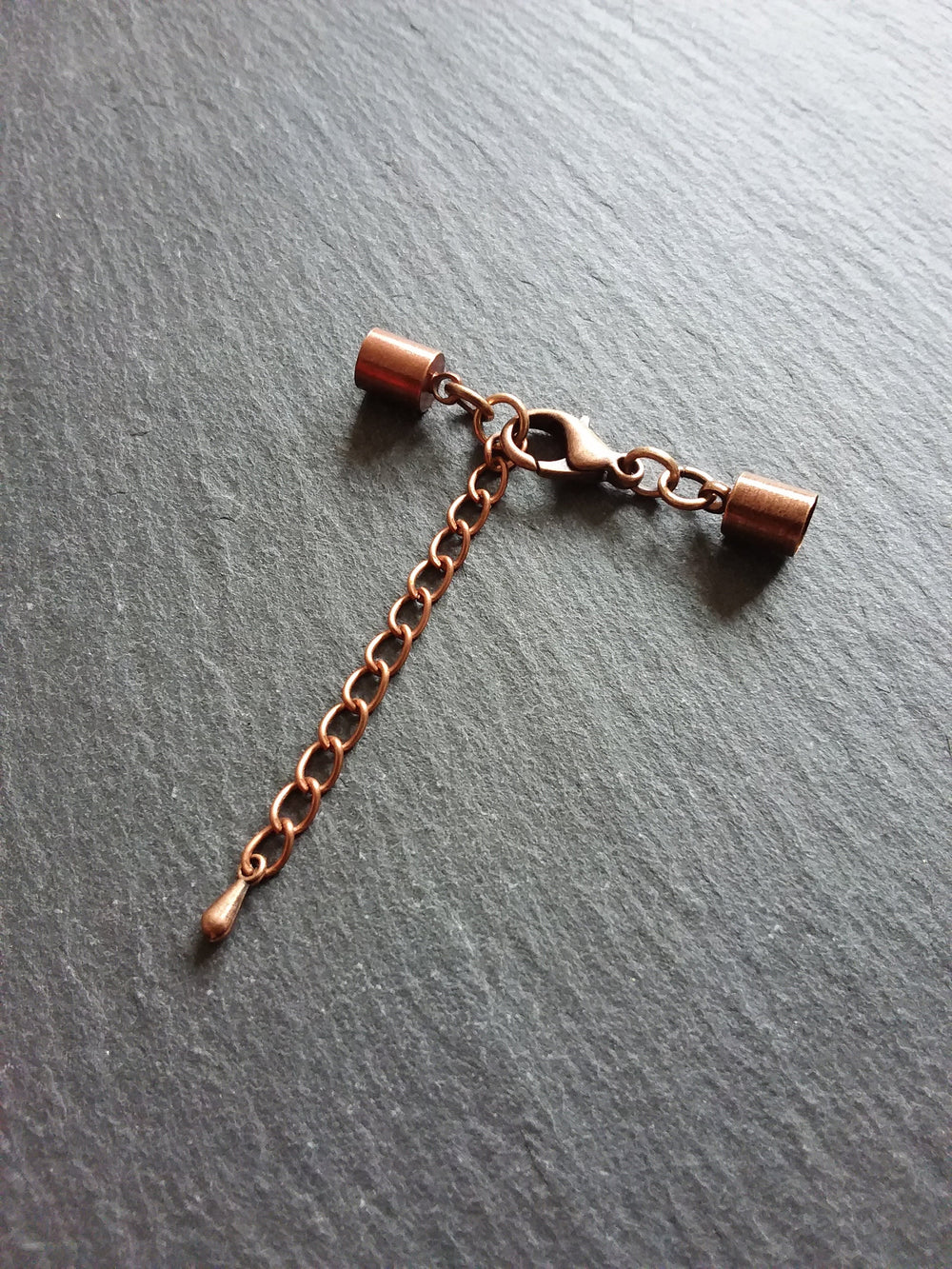 Antique Copper Tone End Cap Sets for 5mm Cord Necklaces & Bracelets (5.5mm end caps)