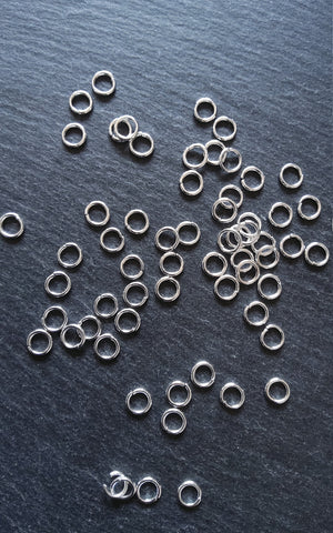100 or 500 Silver Plated 7mm Strong Jump Rings Diameter 1.2mm (16 Gauge)