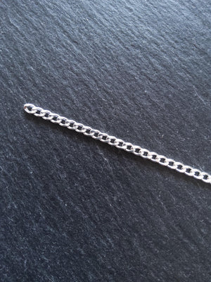 Bright Silver Strong Stainless Steel Twisted Curb Chain 4.5x3x0.8mm Open Link