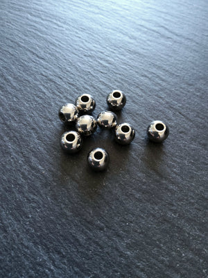 8 or 40 Stainless Steel 8mm Solid Round Spacer Beads Hole: 2mm