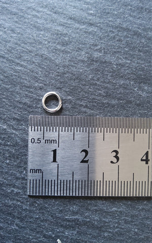 100 or 500 Silver Plated 7mm Strong Jump Rings Diameter 1.2mm (16 Gauge)