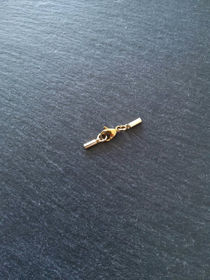 4 or 20 Genuine 18K Gold Plated Stainless Steel End Cap Sets for 1.5mm (2mm end caps)
