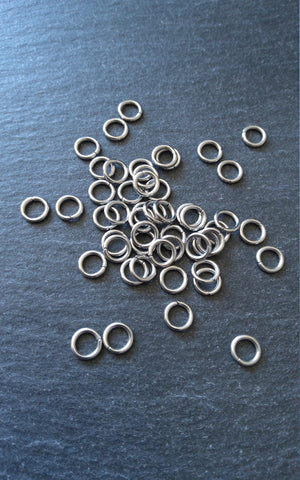 100 or 500 Stainless Steel 7mm Jump Rings Strong 1.2mm (17 gauge) Inner Diameter: 3.6mm
