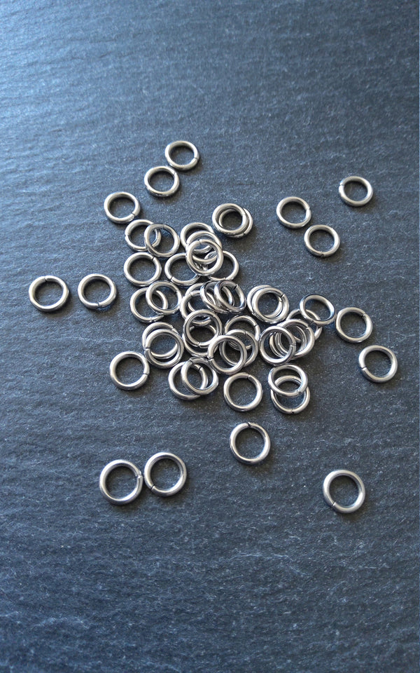 100 or 500 Stainless Steel 7mm Jump Rings Strong 1.2mm (17 gauge) Inner Diameter: 3.6mm