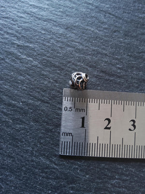 925 Bali Sterling Silver 8mm Wire Cage Beads Antique Finish 8.6x8mm Hole: 1.6mm