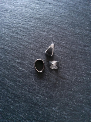 10 or 50 Stainless Steel Snap On Bails for Pendants 11x8x7mm